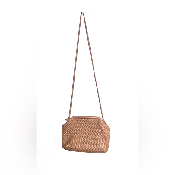 Madison West Tan Crossbody Bag with Textured Design - Picture 2 of 5